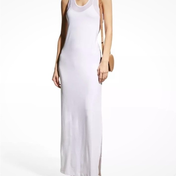 NWT Anatomie Womens White Sleeveless Racerback Maxi Dress Size Medium - Picture 5 of 7